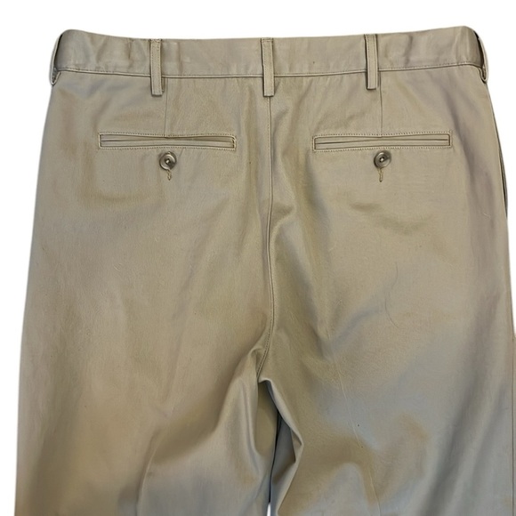 Lands End Chino Pants Traditional Fit Plain Front Straight Leg Comfort 34x33 - Picture 10 of 15